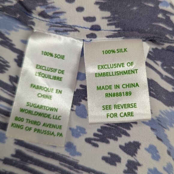 Lilly Pulitzer Beaded 100% Silk Pink Blue Renato Dinner Tunic Oh My Cod Large - Picture 10 of 15